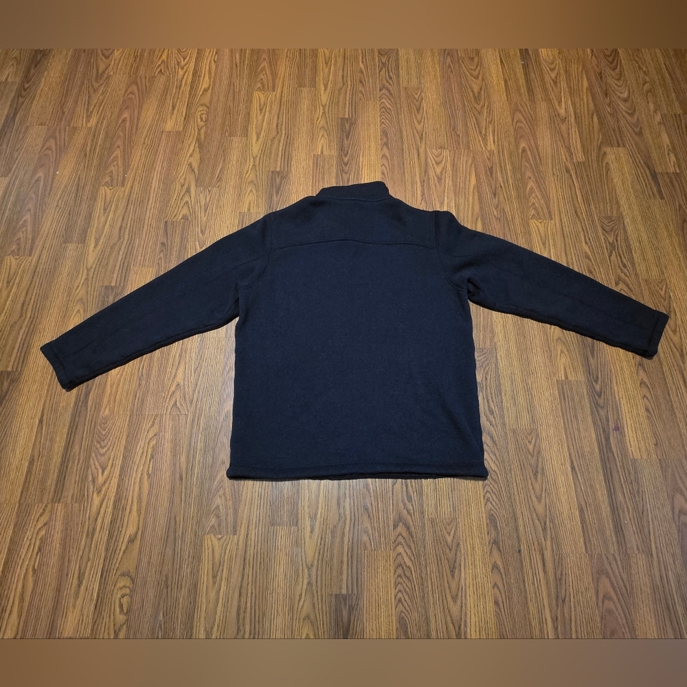 The North Face Mens Large 1/4 Zip Fleece Pullover Black Y2K Gorpcore E35 - Picture 5 of 6